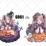 original sticker « no.6861 »     //     人物ステッカー オリジナルステッカー オリジナル人物ステッカー ステッカー cotton melody ミニステッカー