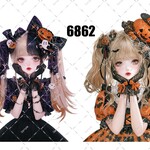 original sticker « no.6862 »     //     人物ステッカー オリジナルステッカー オリジナル人物ステッカー ステッカー cotton melody ミニステッカー