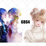 original sticker « no.6864 »     //     人物ステッカー オリジナルステッカー オリジナル人物ステッカー ステッカー cotton melody ミニステッカー