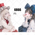 original sticker « no.6866 »     //     人物ステッカー オリジナルステッカー オリジナル人物ステッカー ステッカー cotton melody ミニステッカー
