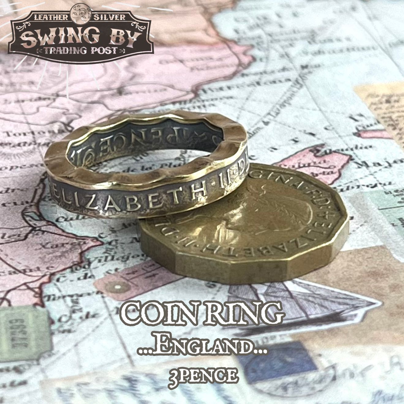 イギリス THREE PENCE コインリング - SWINGBY