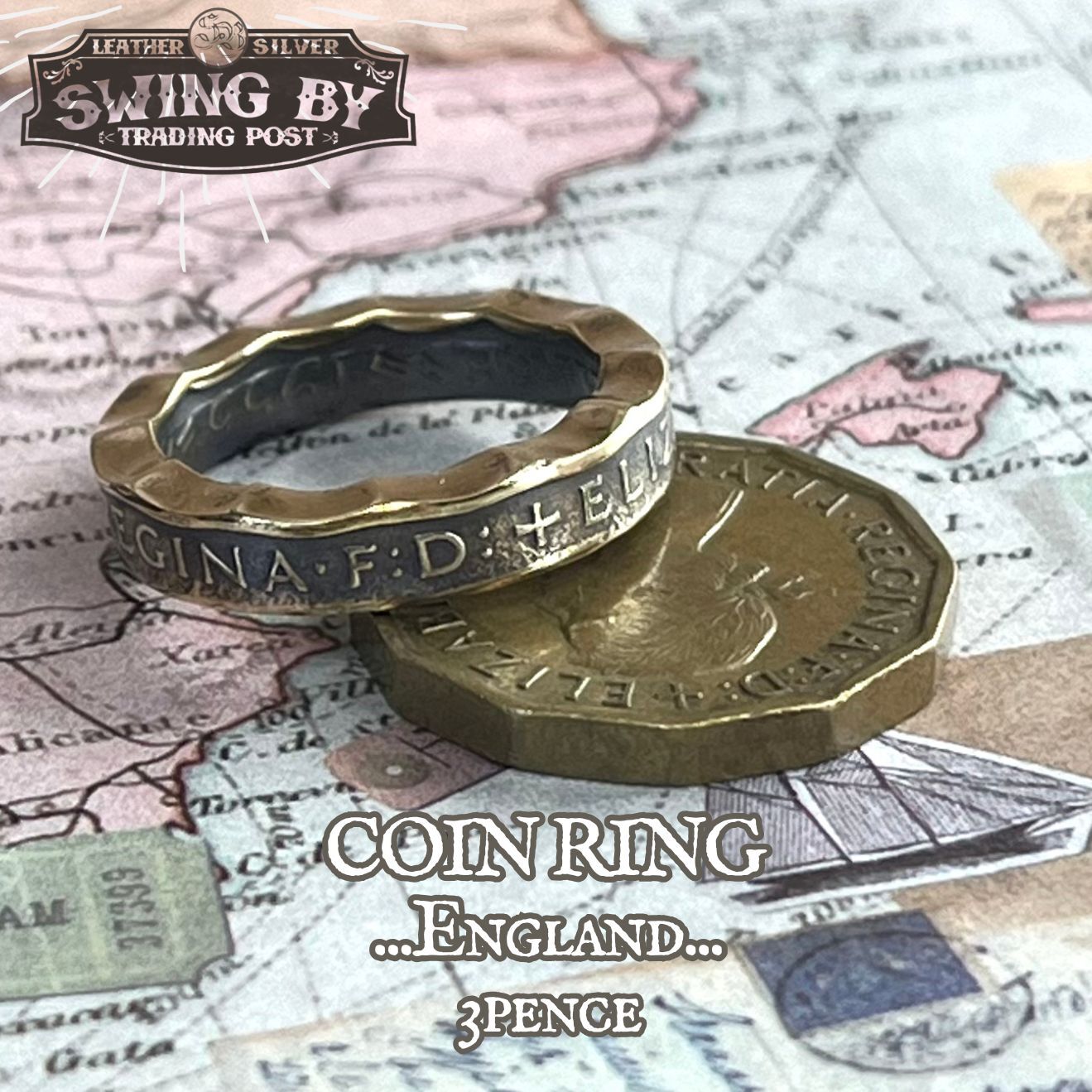 イギリス THREE PENCE コインリング - SWINGBY