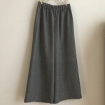 千鳥格子ウールストレッチで作ったワイドパンツ