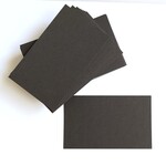 限定1set 厚み0.26㎜ 名刺カード 100枚 黒 無地 ヘアゴム バレッタ 台紙 大容量 大量 ショップカード メッセージカード