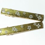 白花ヘアクリップ 2個セット