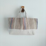 カラーチェコリネン×シンプルリネン　横長トートBAG　♪　麻　リネン　