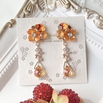 New✧︎ オレンジカラー 揺れるしずく ピアス/イヤリング