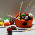 フェルト　(チョコレートフォンデュ)　ままごと