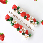 【受注制作】いちご狩り　ヘアバレッタ
