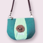 訳あり　パンチニードル刺繍　プードルポシェット
