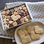 「ねこたちと森のなかま♪どうぶつクッキー缶」（L）※選べるメッセージクッキー※【配達日指定10/31まで】