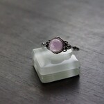 クンツァイト　ブロッサムベゼルリング　SILVER925