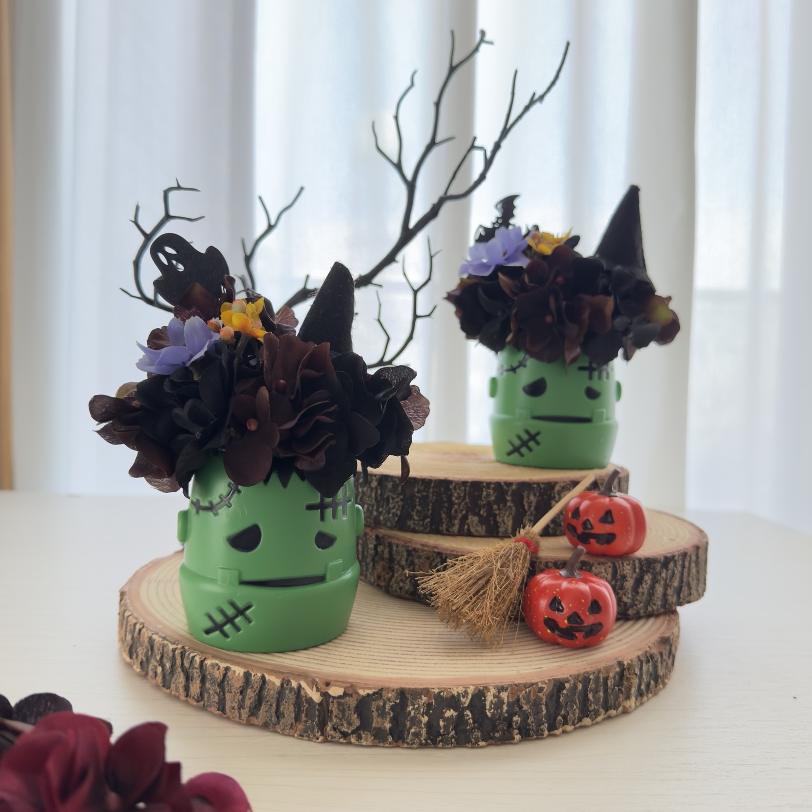 ハロウィンおばけバケツフラワー/ホウキ - Atelier Danny