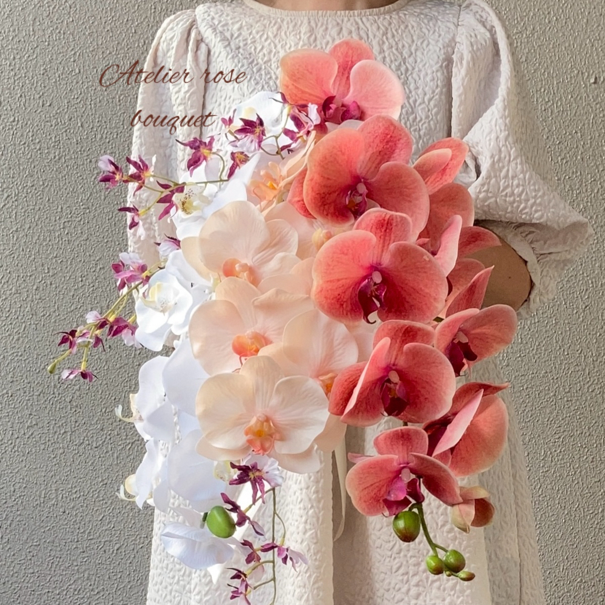 〈アーティフィシャルフラワー〉胡蝶蘭ブーケ 〈アーティフィシャルフラワー〉胡蝶蘭ブーケ