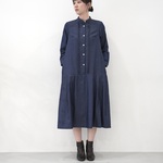 ピンタックが可愛いワンピース長袖 ❤︎ デニム   No.367