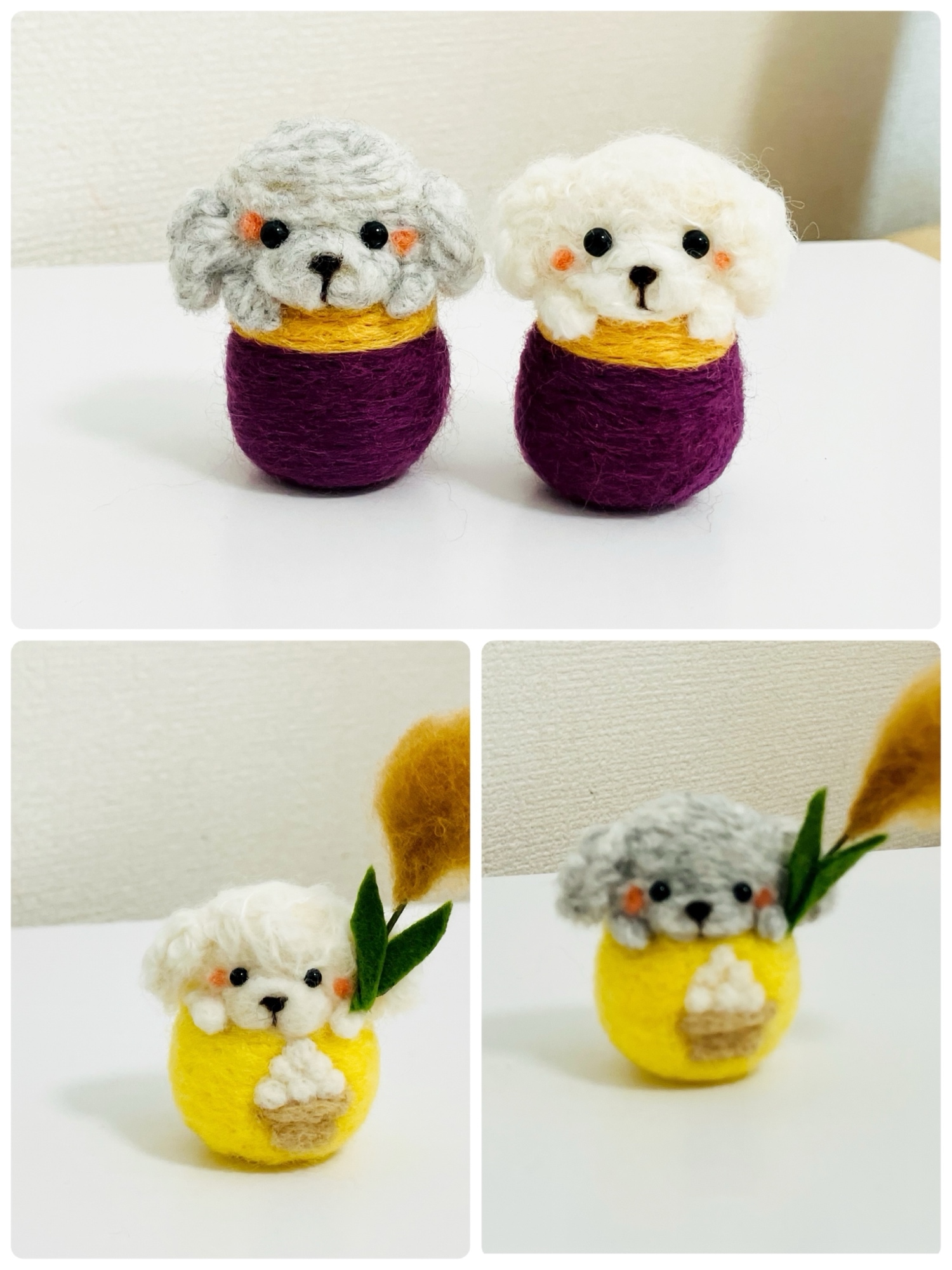 ゆ*ん様 羊毛フェルト お月見飾り 羊毛フェルト お月見飾り