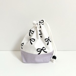 色が選べる　コップ袋　韓国風リボン［受注製作］