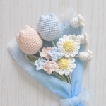 枯れない花 毛糸の花束 ハンドメイド あみぐるみ