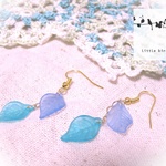葉っぱのピアス ＊blue＊