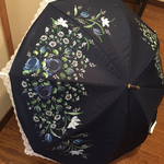手描きの晴雨兼用傘＊薔薇＊トールペイント