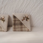 【童話しおり/旅するうさぎ 1ページ】動物刺繍入りブックマーク