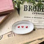 ハート「LOVE」（レッド）/ 3枚セット/刺繍アイロンワッペン
