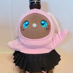 黒ドットプリーツスカート