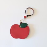 りんごのパスケース＊リールストラップ付き＊シルバー金具 