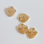 530)スターダストハートチャーム(10×8.5mm) / 大人可愛い / 高級感 / ゴールド