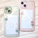 YN-so4,【paleflower】,お色が選べるセミオーダーケース クリアハードケース iPhone15 iPhone14 iPhone13 iPhone12,