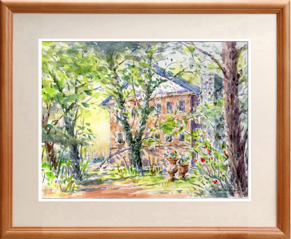 水彩画原画　桜堤と菜の花 水彩画原画 桜堤と菜の花 3aed2f37b9d8bae2849cb046714c9c