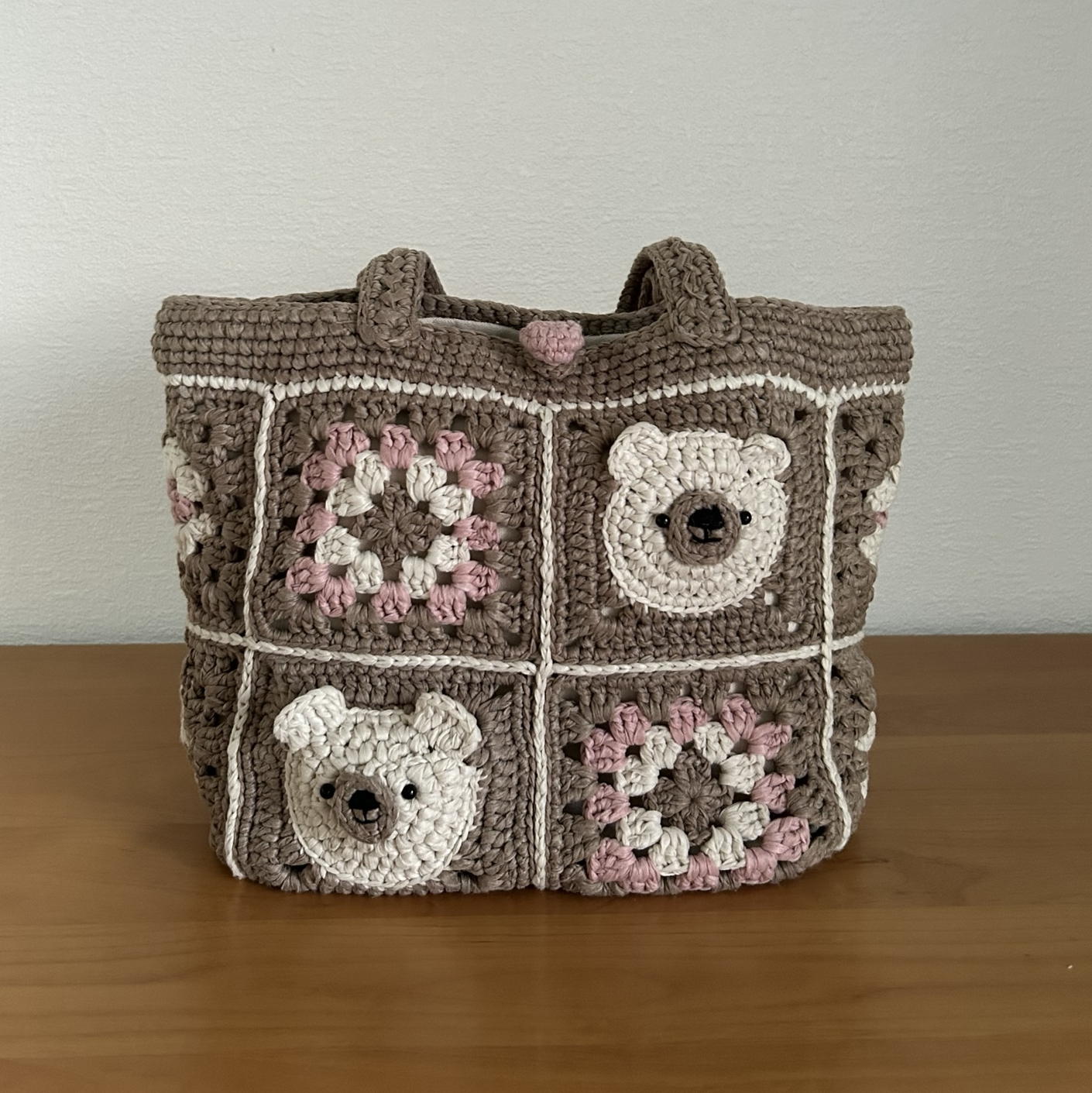 刺繍柄　グラニーバッグ　ハンドメイド シャクヤクの手刺繍バッグ グラニーバッグ Yuko Niwa 通販