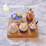 🐰再販🌕🐰ミニチュアお月見スイーツセット🌙✨ ミニチュアスイーツ　ミニチュアフード