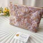 【16㌢】見た目以上の収納力　360°インド刺繍のご褒美ポーチ　パープル　