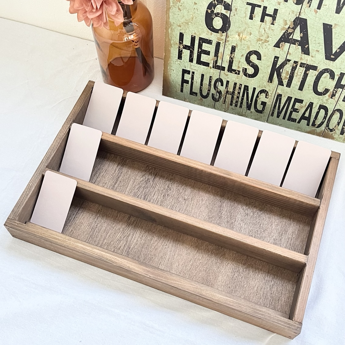 トランク型アイアンバーディスプレイボックス(ブラウン) - GRASS WOOD