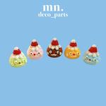 【1つ30円】デコレーションパーツ　ケーキ　いちご　クリスマス　カラフル　ツリー