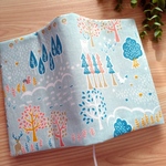 【単行本・四六判size】📖布のブックカバー　森　みずいろ　再販