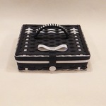 クラフトバンドのアクセサリーボックス　シルバー