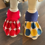 犬服　旧デザイン　カラフルドットのバルーンワンピース