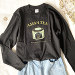 【11月中旬発送】アッサム ロンＴ（黒）｜長袖Tシャツ〔紅茶シリーズ〕