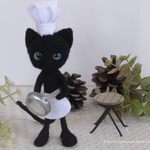 黒猫のシェフ☆ 羊毛フェルト