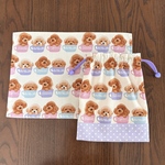 【新作🐩】給食袋セット / ティーカッププードル♡パープル