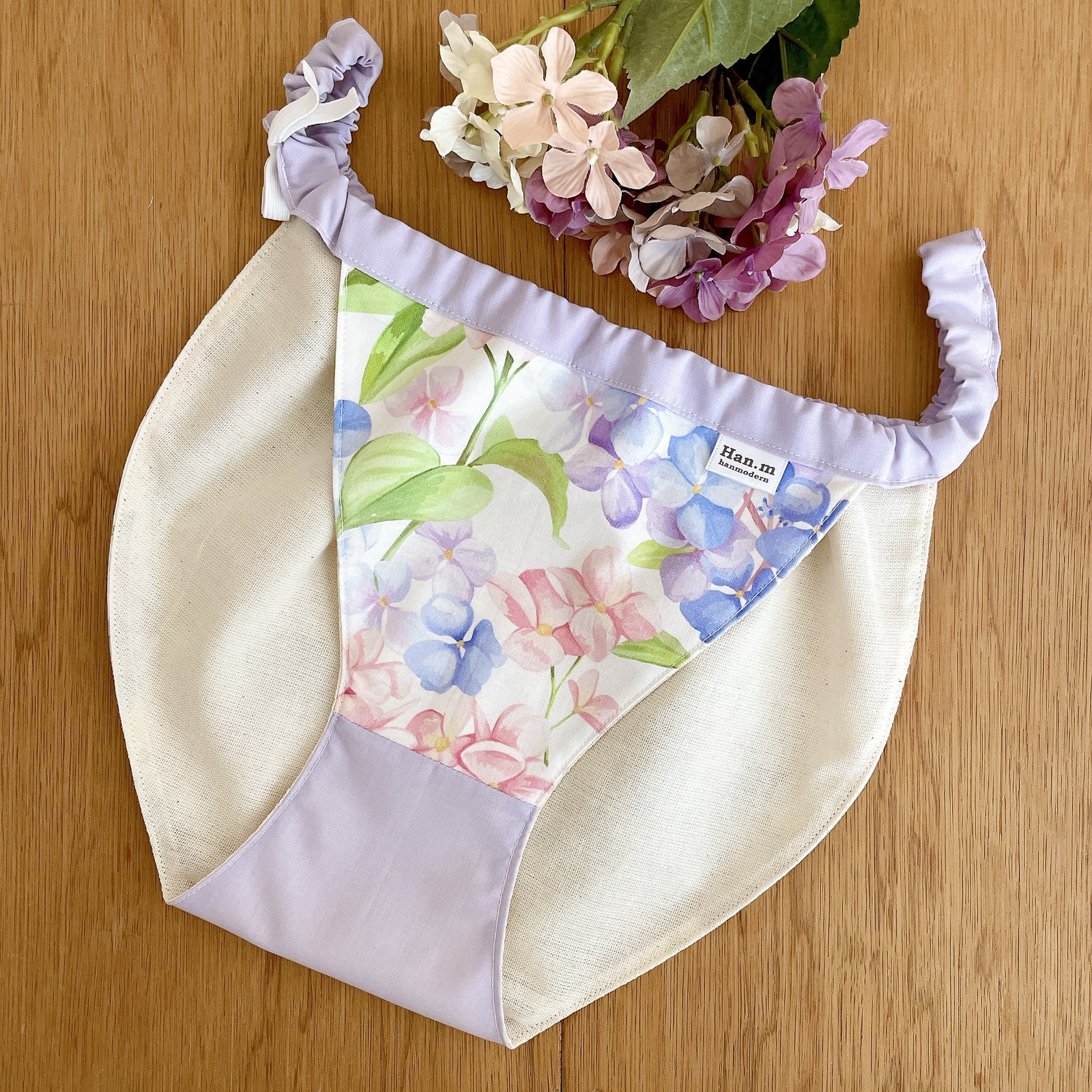 ハンドメイド　ふんどしパンツ　大人サイズ　フランス輸入生地　小花柄　M〜L ハンドメイド ふんどしパンツ 大人サイズ フランス輸入生地 小花柄 M〜L