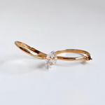 自然の神秘ハーキマーダイヤモンドのダブルフィンガーリング