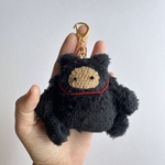 黒猫npatiぬいぐるみキーホルダー
