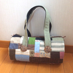 *秋色パッチ*ドラムボストンバッグ