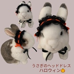 ハロウィンオレンジ 🎃うさぎのヘッドドレス