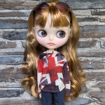 🇬🇧 UnionJack ロンT 2️⃣ 🇬🇧  オフショルダー  ブライス ブライスアウトフィット  アイシードール　ジェニー　ジェニーアウトフィット　２７センチドール