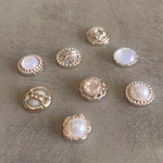 アンティーク風　ゴールドミニカボション  13mm 8個