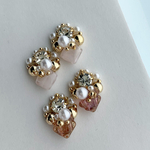 こっくりスクエアmini ／ピアス・イヤリング／キラキラアクセサリー／小さめピアス 大人可愛い　dailymaily 